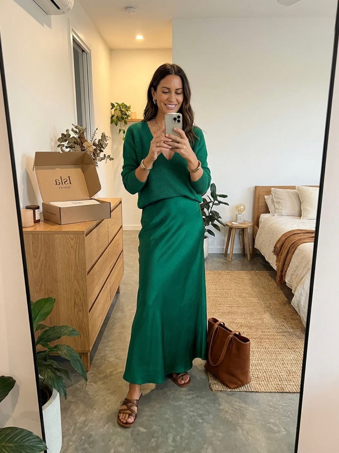 Isolde | Knit &amp; Satin Ensemble