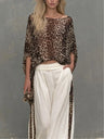Marcella | Leopard-Print Top & Wide Leg Trousers Set