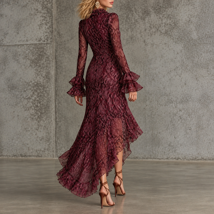 Seraphine | Ruffle Lace Maxi Dress