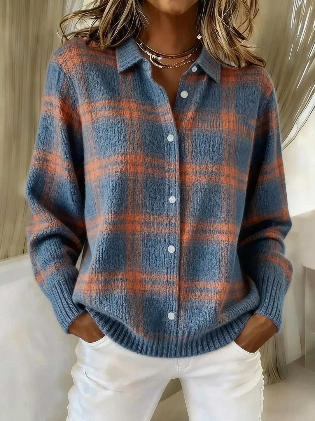Camille - Plaid Cardigan
