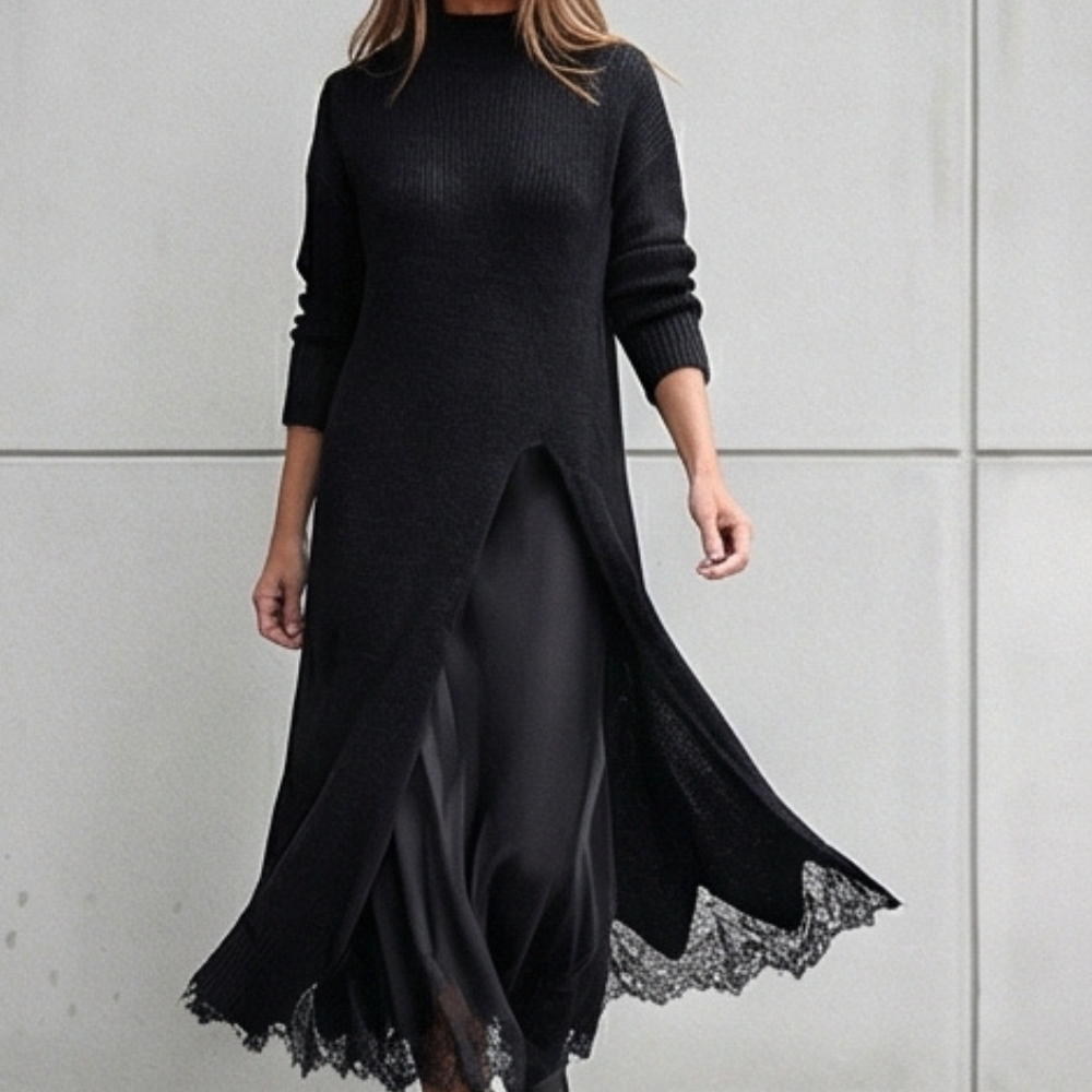 Lunette – Women’s Knitted Cardigan &amp; Lace Camisole Set