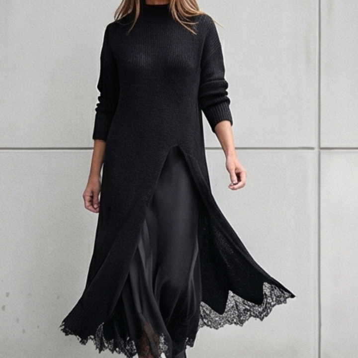 Lunette – Women’s Knitted Cardigan &amp; Lace Camisole Set