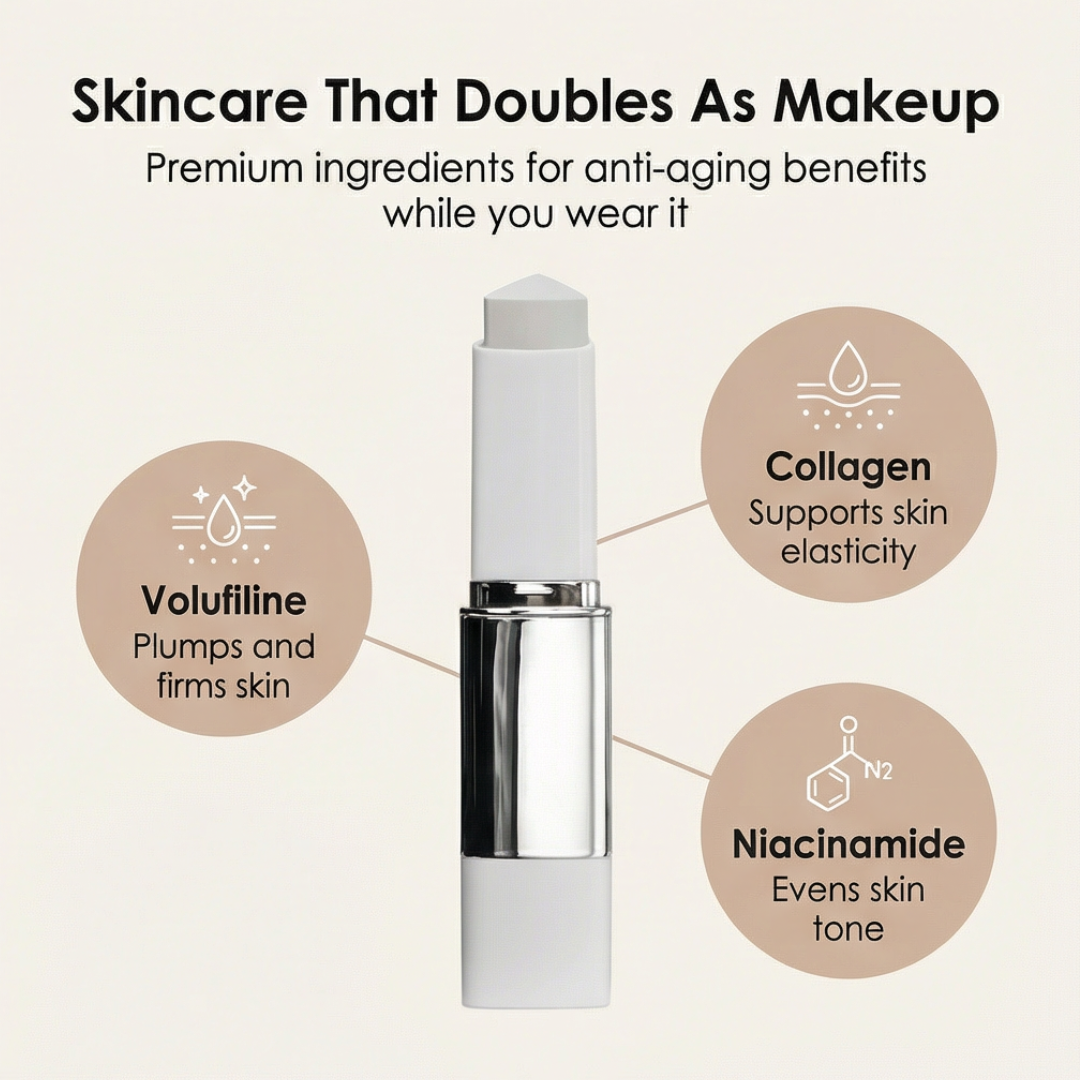 Velumé – Color-Changing Foundation Stick with Brush