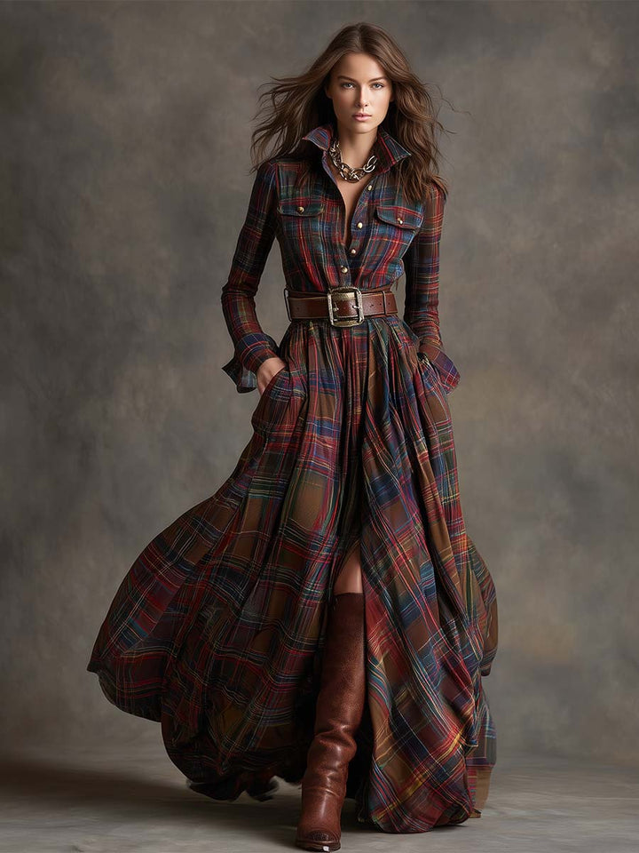 Beatrix | Classic Plaid Shirt Dress