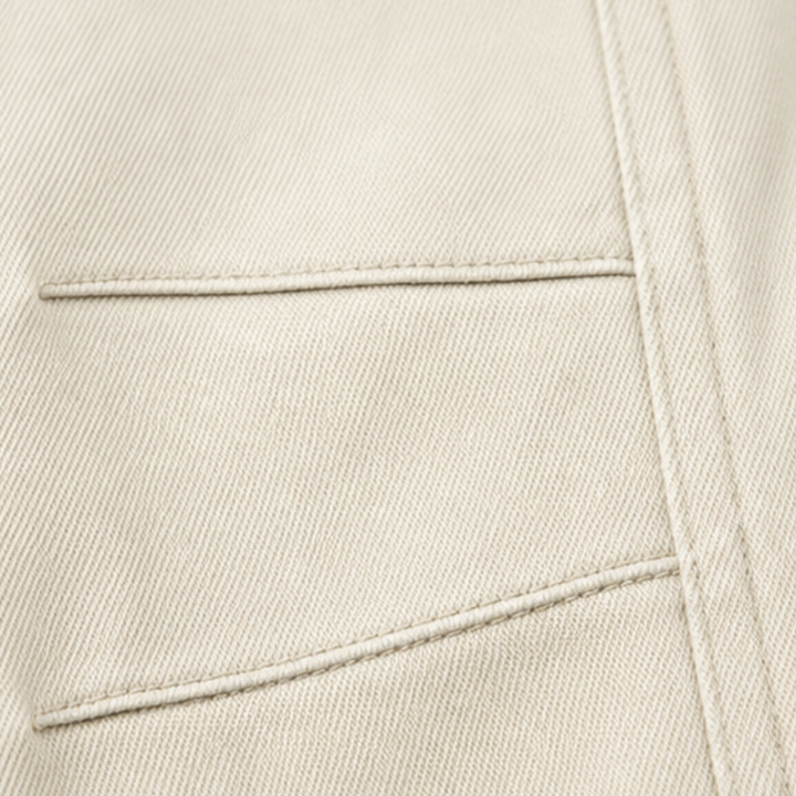 Cropelle™ – Stitch Detail Cropped Straight Pants