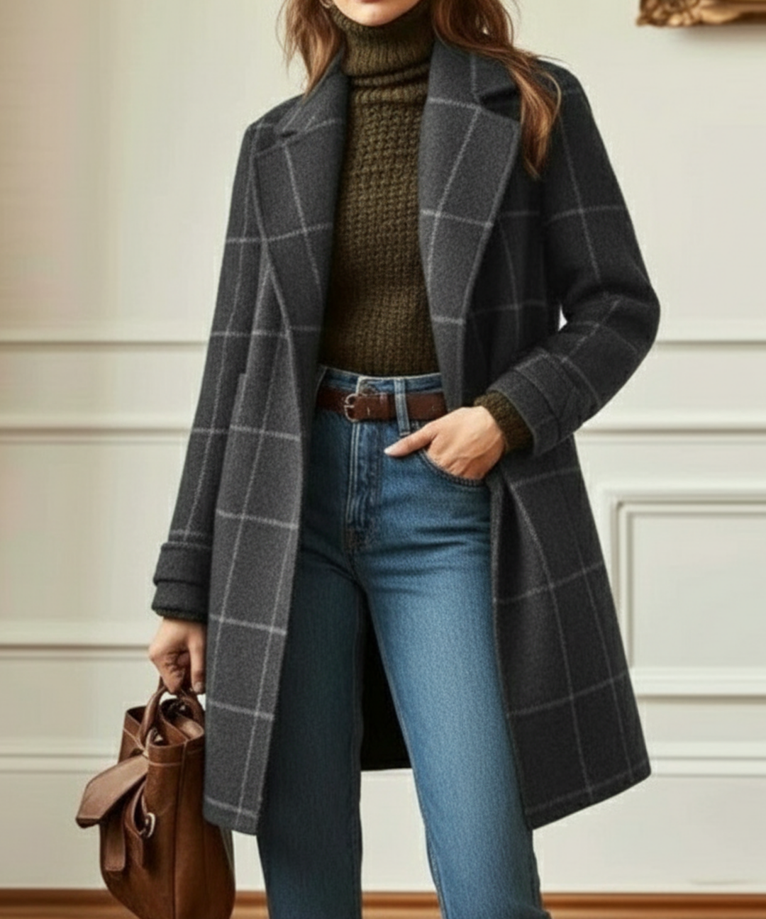 Oxford | Wool-Effect Check Coat