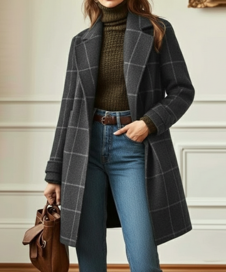 Oxford | Wool-Effect Check Coat
