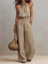 Valeria | Halter Neck Wide-Leg Jumpsuit