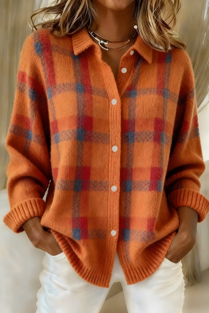 Camille - Plaid Cardigan