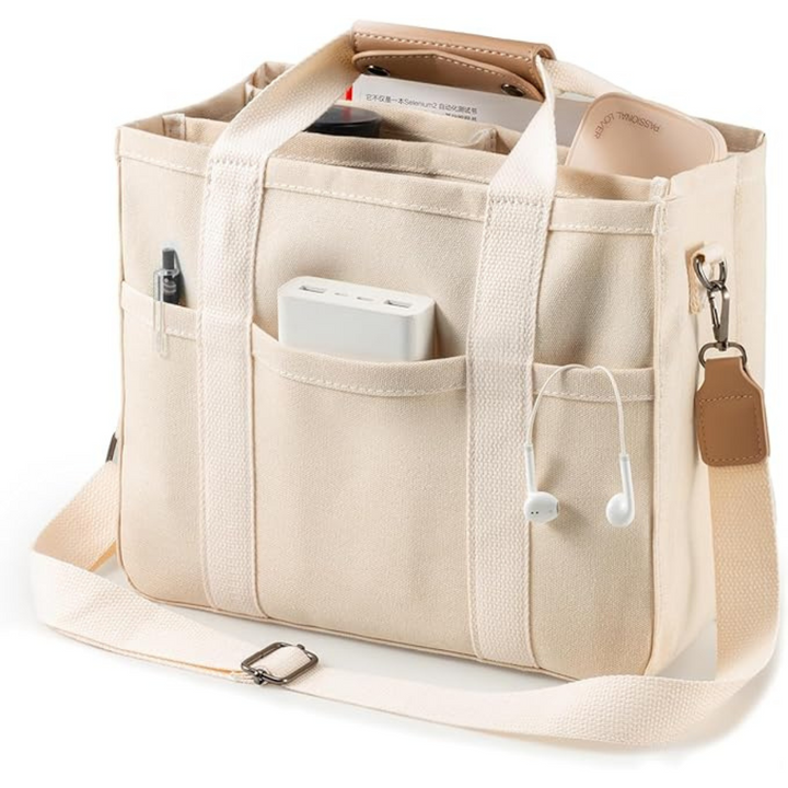 Hinari – Canvas Tote Bag with 5 Pockets