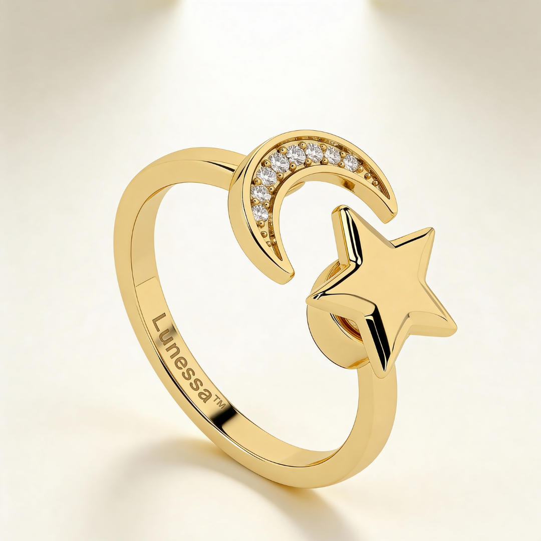Lunessa - Moon and Star Calming Ring