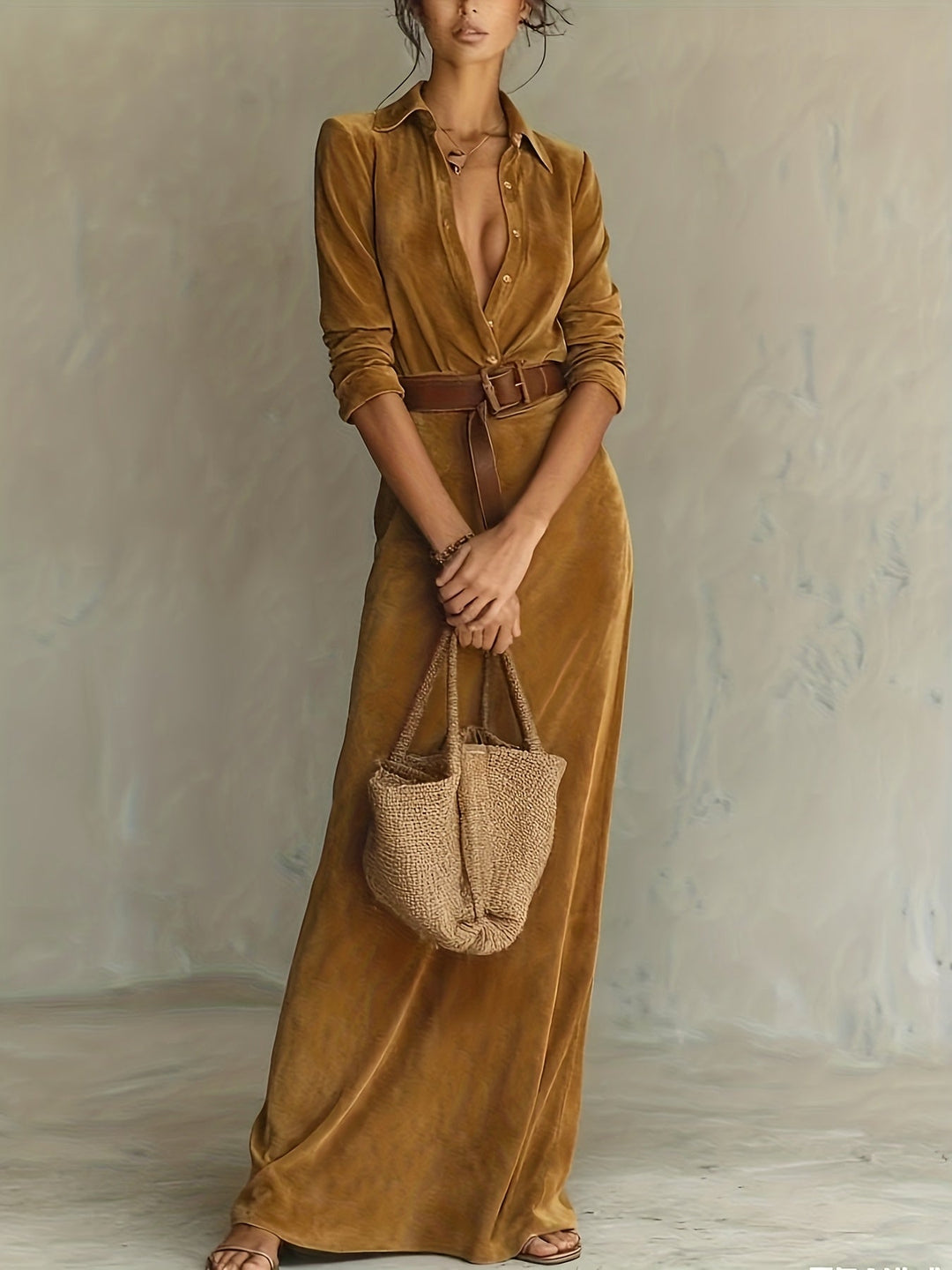 Ophelia | Suede Dress with Belt