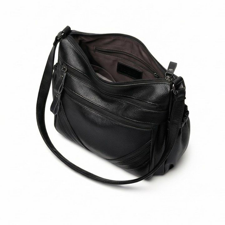 Carria - Soft Leather Multi Pocket Shoulder Bag