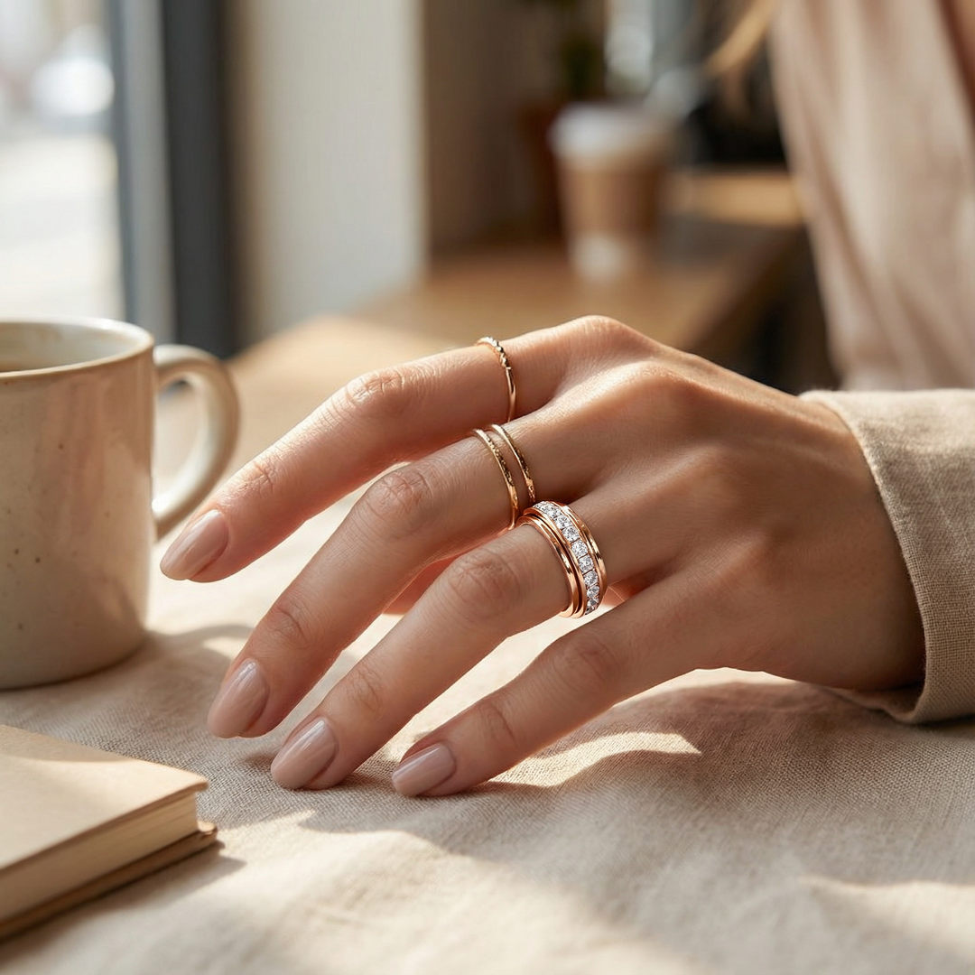 Serenova Rotating Zirconia Spinner Ring