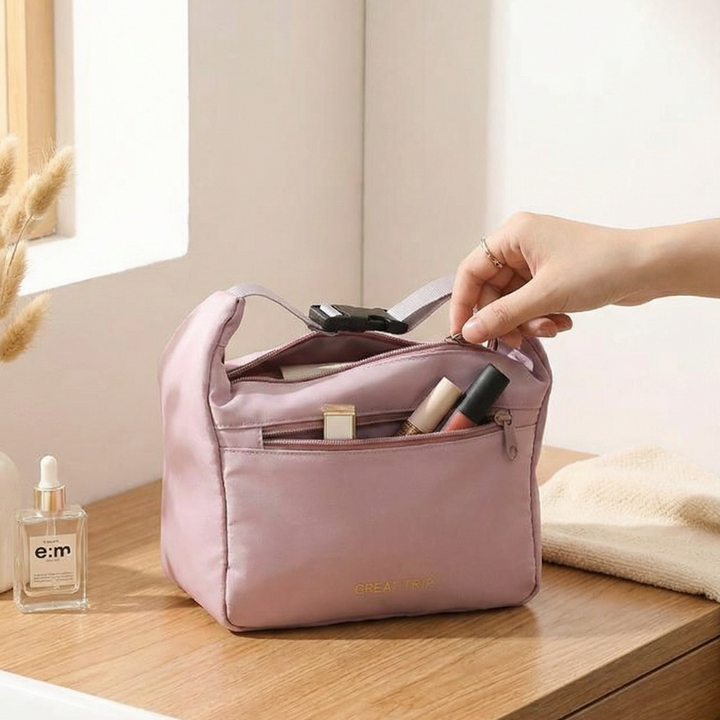 Luvara - Wide Mouth Travel Cosmetic Bag
