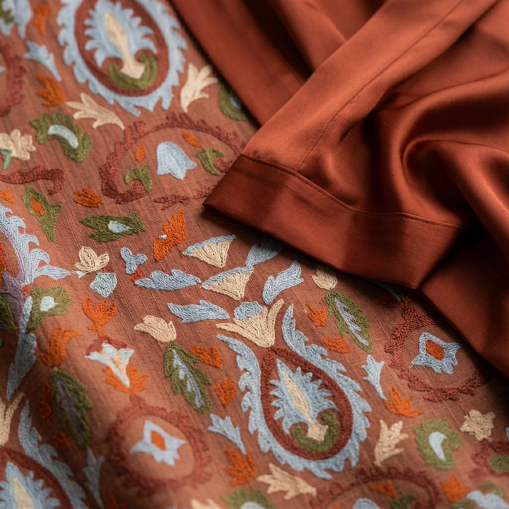 Victoria - Printed Maxi Dress with Matching Layer