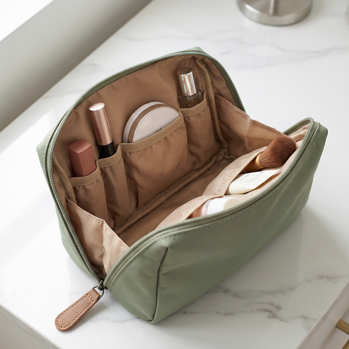 Miora - Double Zipper Makeup Bag for Travel