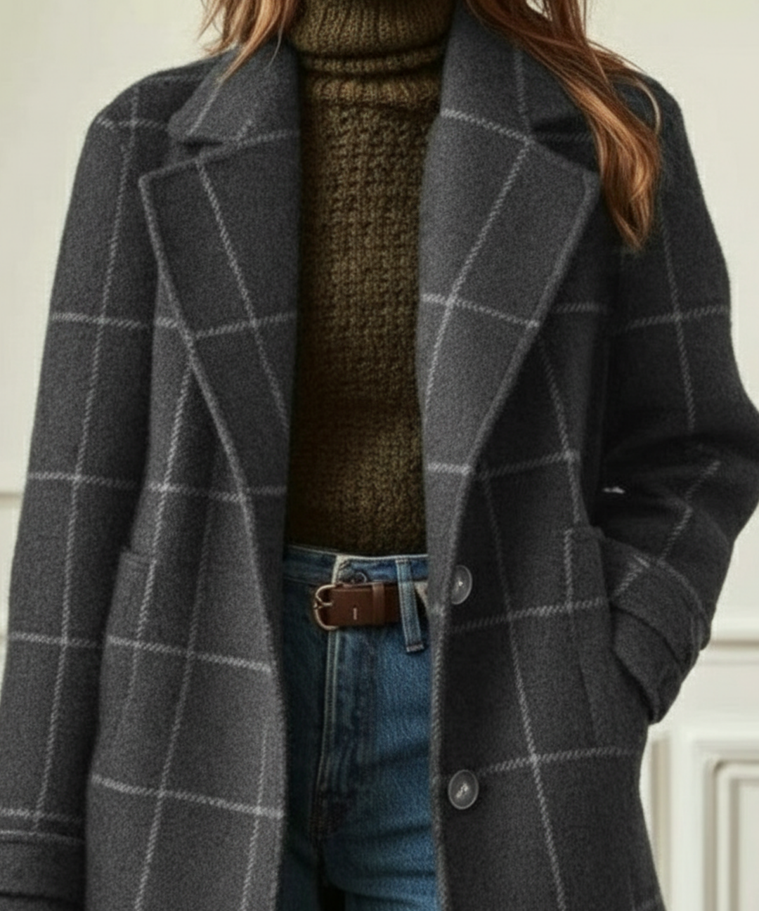 Oxford | Wool-Effect Check Coat