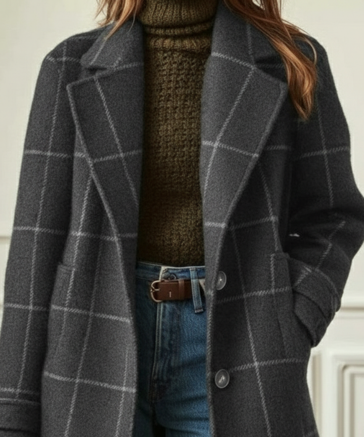 Oxford | Wool-Effect Check Coat