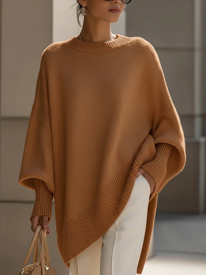 Jennifer -  Oversized Draped Wide-Neck Sweater