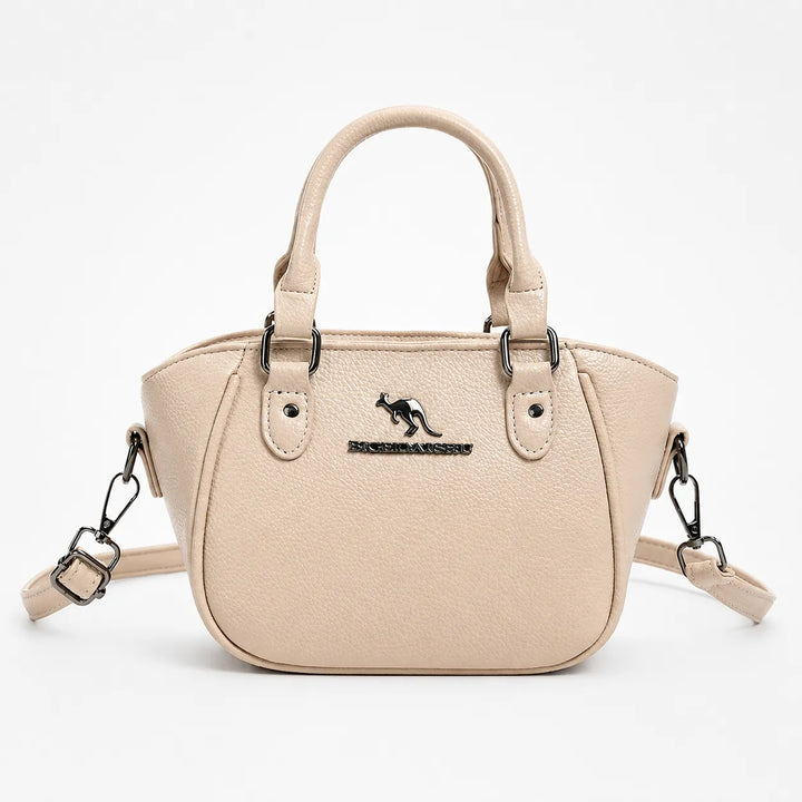 Marlowe – Structured Boston Handbag with Convertible Crossbody Strap, Polished Hardware