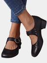 Josephine | Leather Mary Jane Block Heels