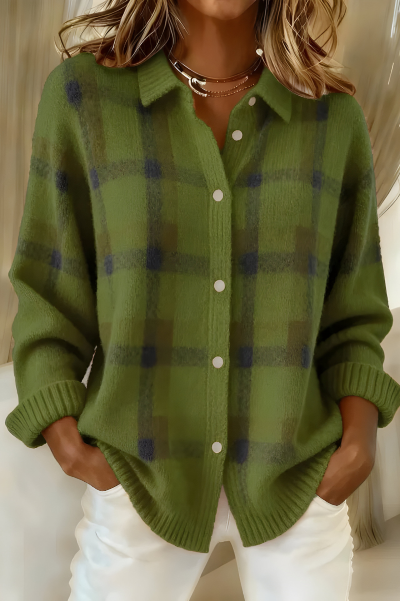 Camille - Plaid Cardigan