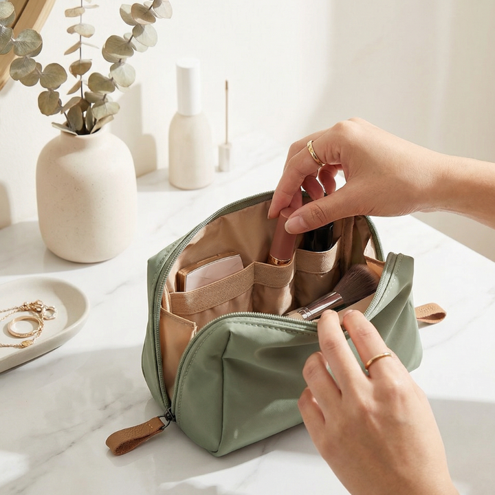 Miora - Double Zipper Makeup Bag for Travel