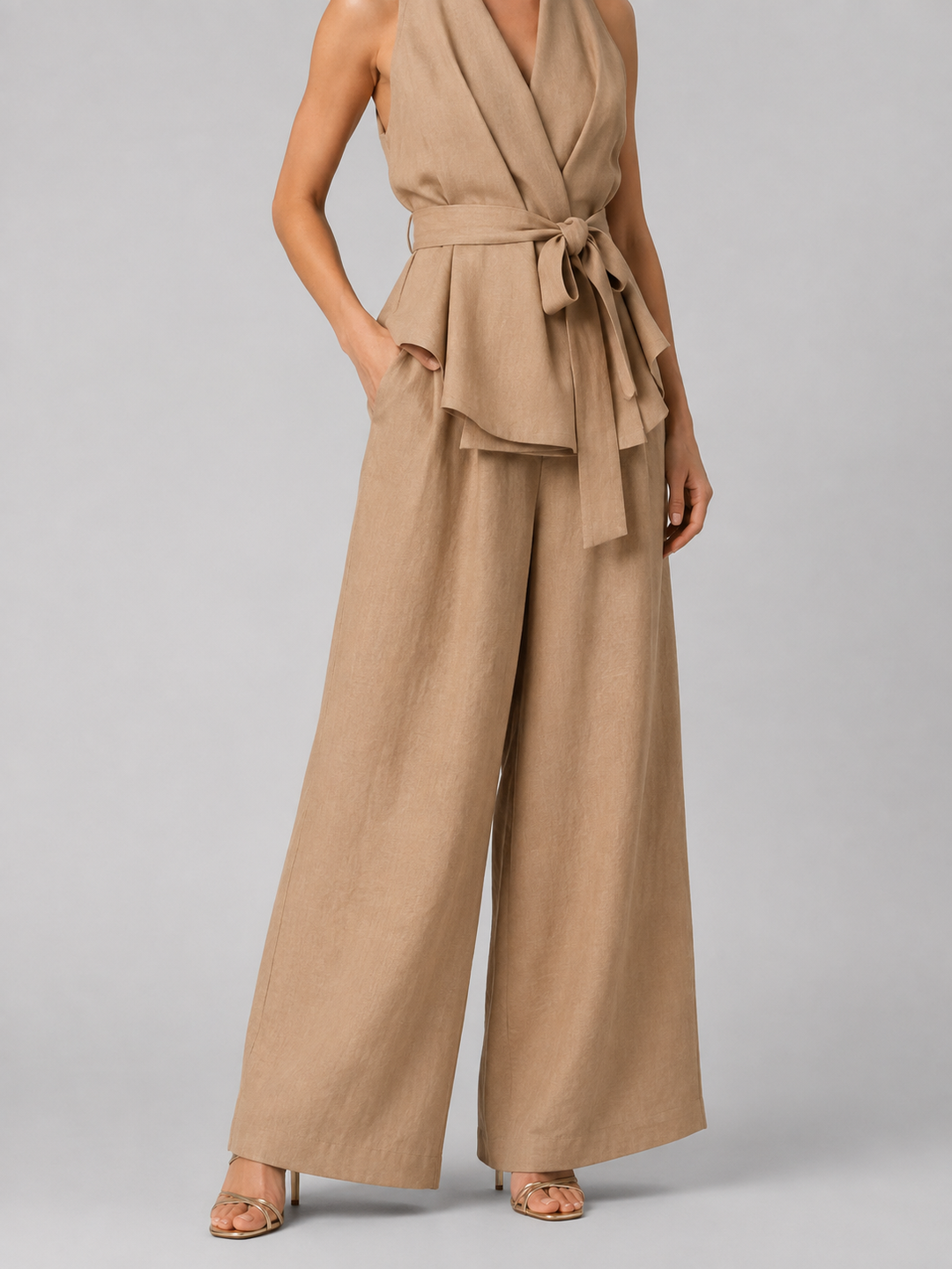 Amelia | Wrap Top &amp; Wide-Leg Pants Set