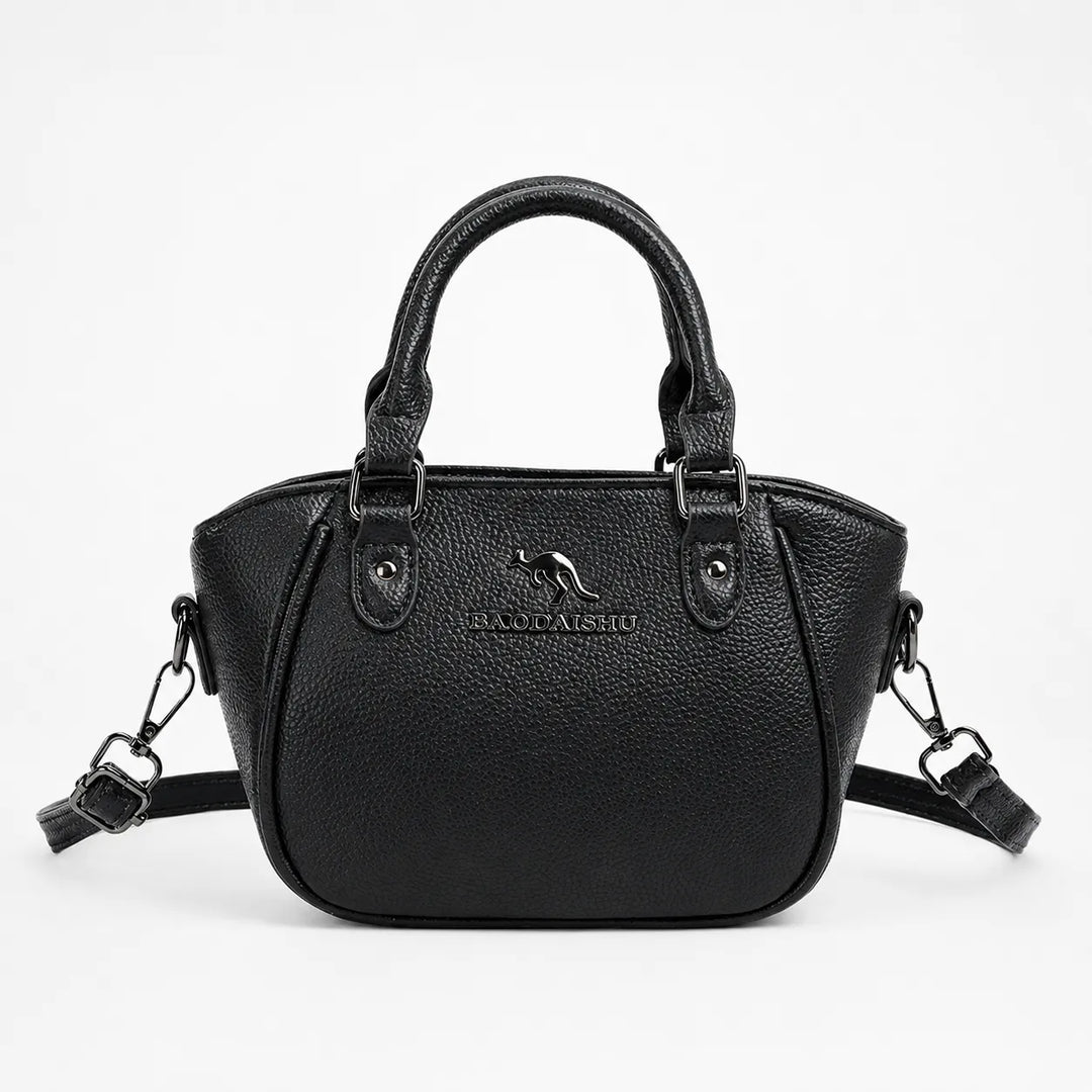 Marlowe – Structured Boston Handbag with Convertible Crossbody Strap, Polished Hardware