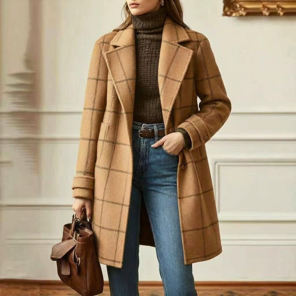 Oxford | Wool-Effect Check Coat