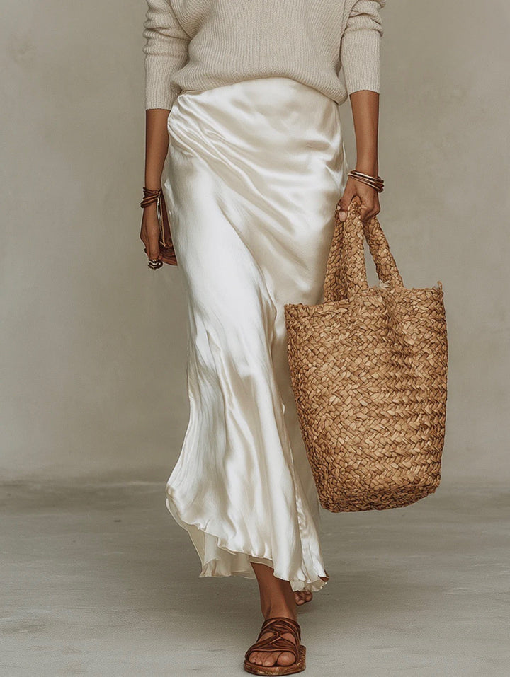 Isolde | Knit &amp; Satin Ensemble