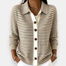 Nola -  Striped Button Cardigan