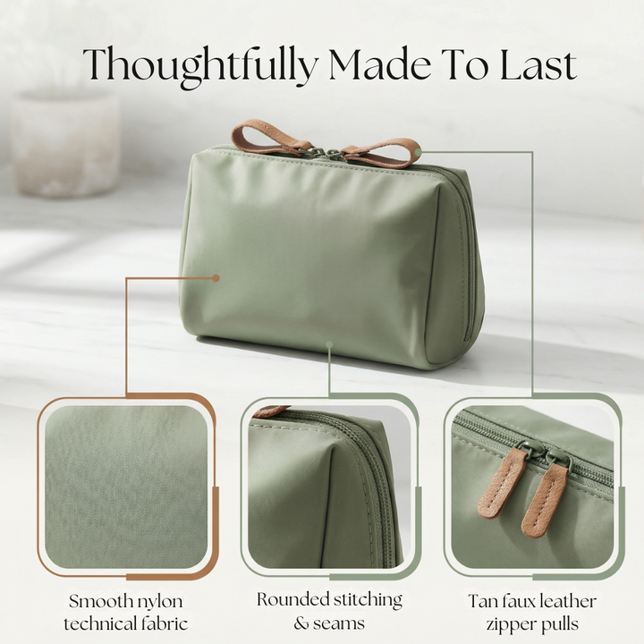 Miora - Double Zipper Makeup Bag for Travel