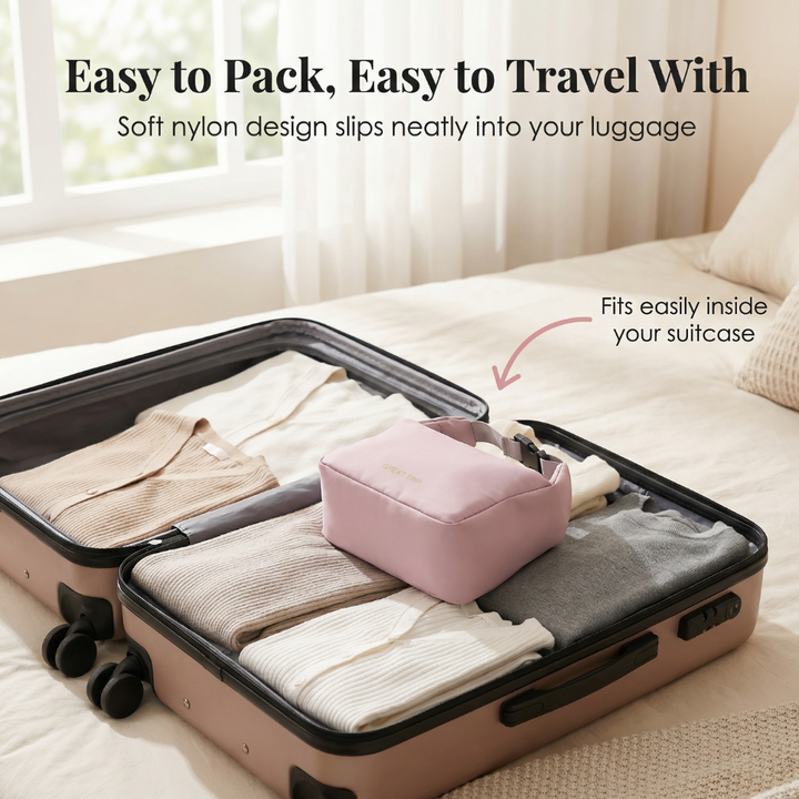 Luvara - Wide Mouth Travel Cosmetic Bag