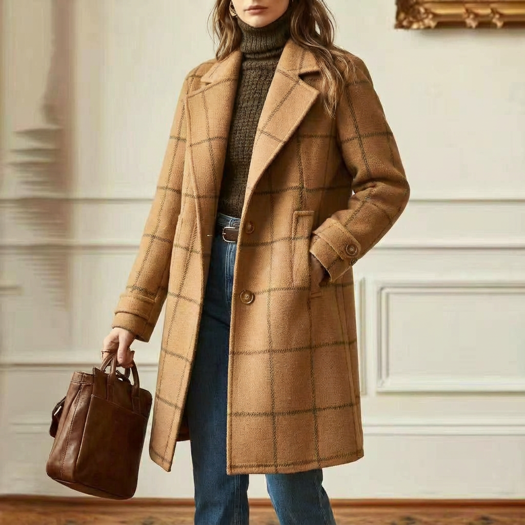 Oxford | Wool-Effect Check Coat