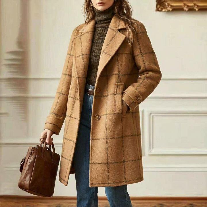 Oxford | Wool-Effect Check Coat