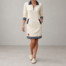 Adeline Women's Half Zip Polo Sweatshirt Dress