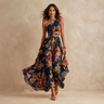 Celeste - One-Shoulder Floral Maxi