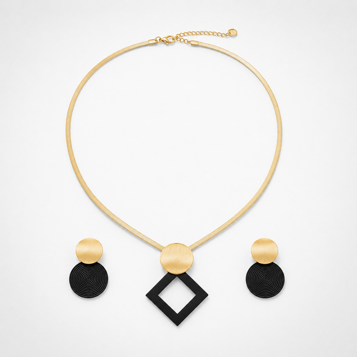 Aurelia – Textured Necklace and Earring Set