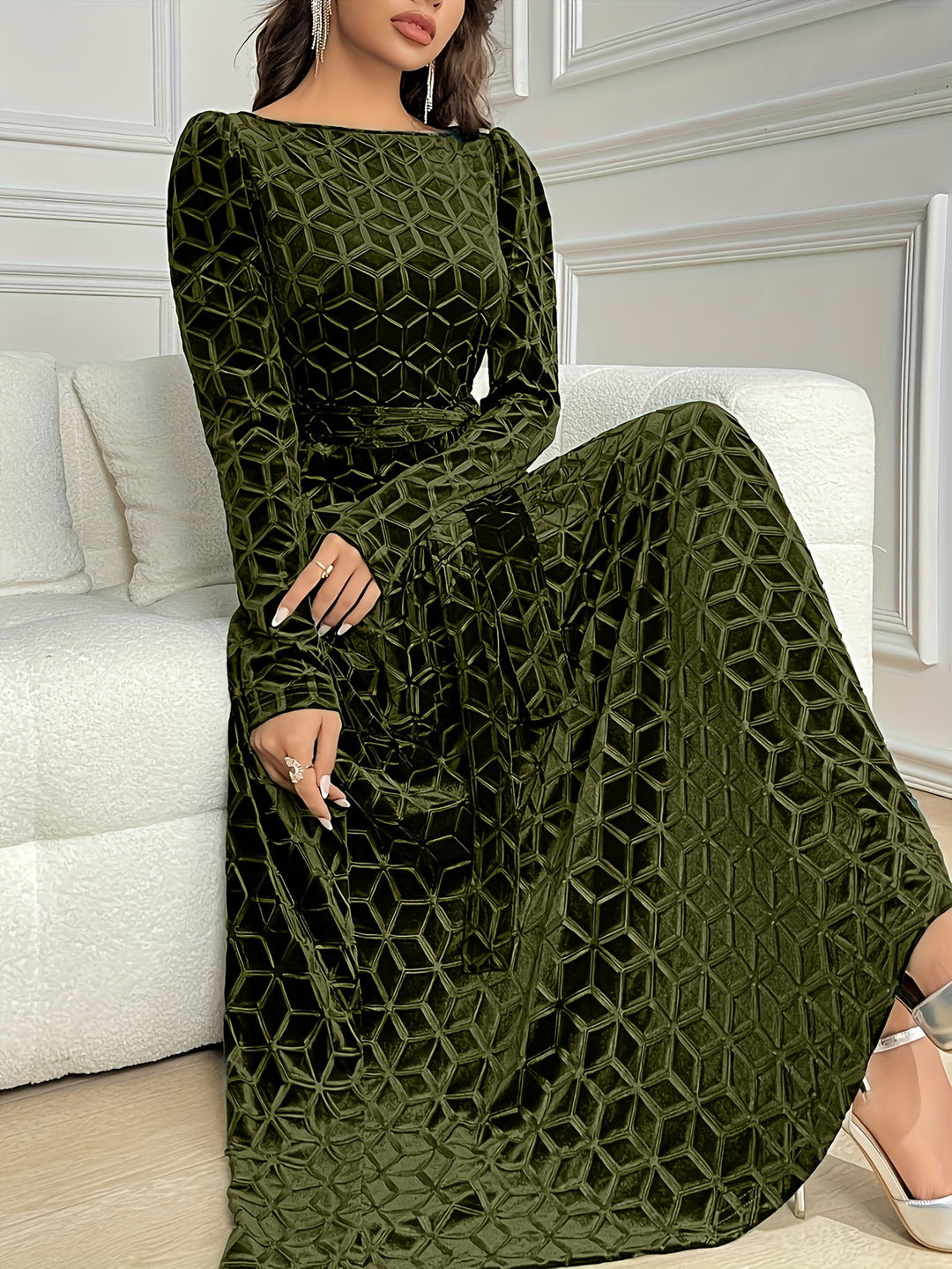 Margaux | Vintage Velvet Maxi Dress