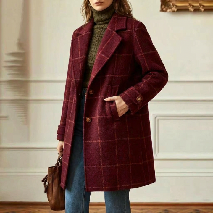 Oxford | Wool-Effect Check Coat