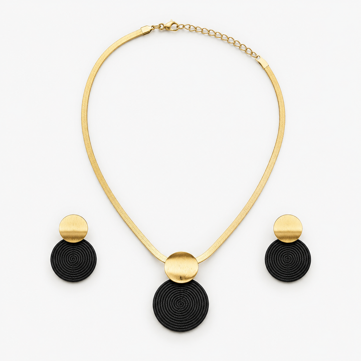 Aurelia – Textured Necklace and Earring Set
