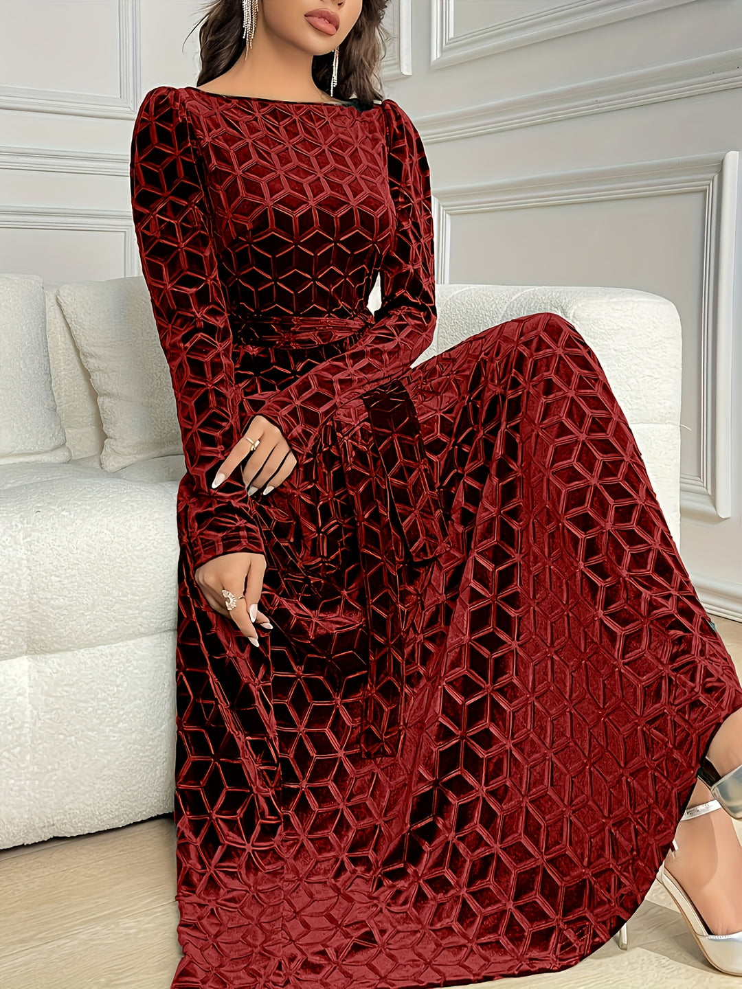 Margaux | Vintage Velvet Maxi Dress
