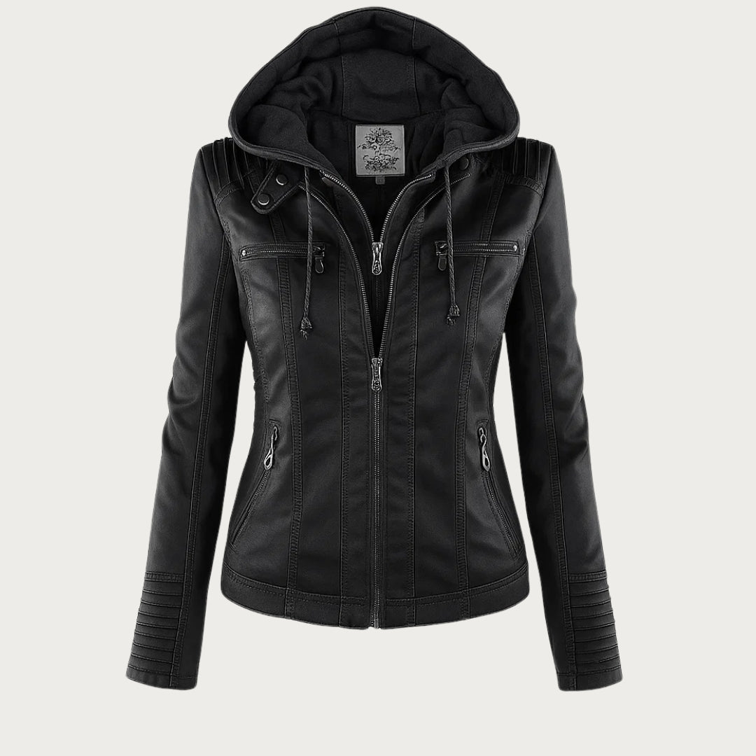 Monica | Leather-Look Biker Jacket
