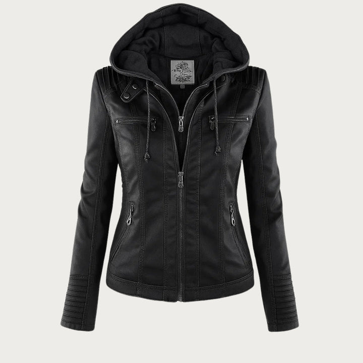 Monica | Leather-Look Biker Jacket