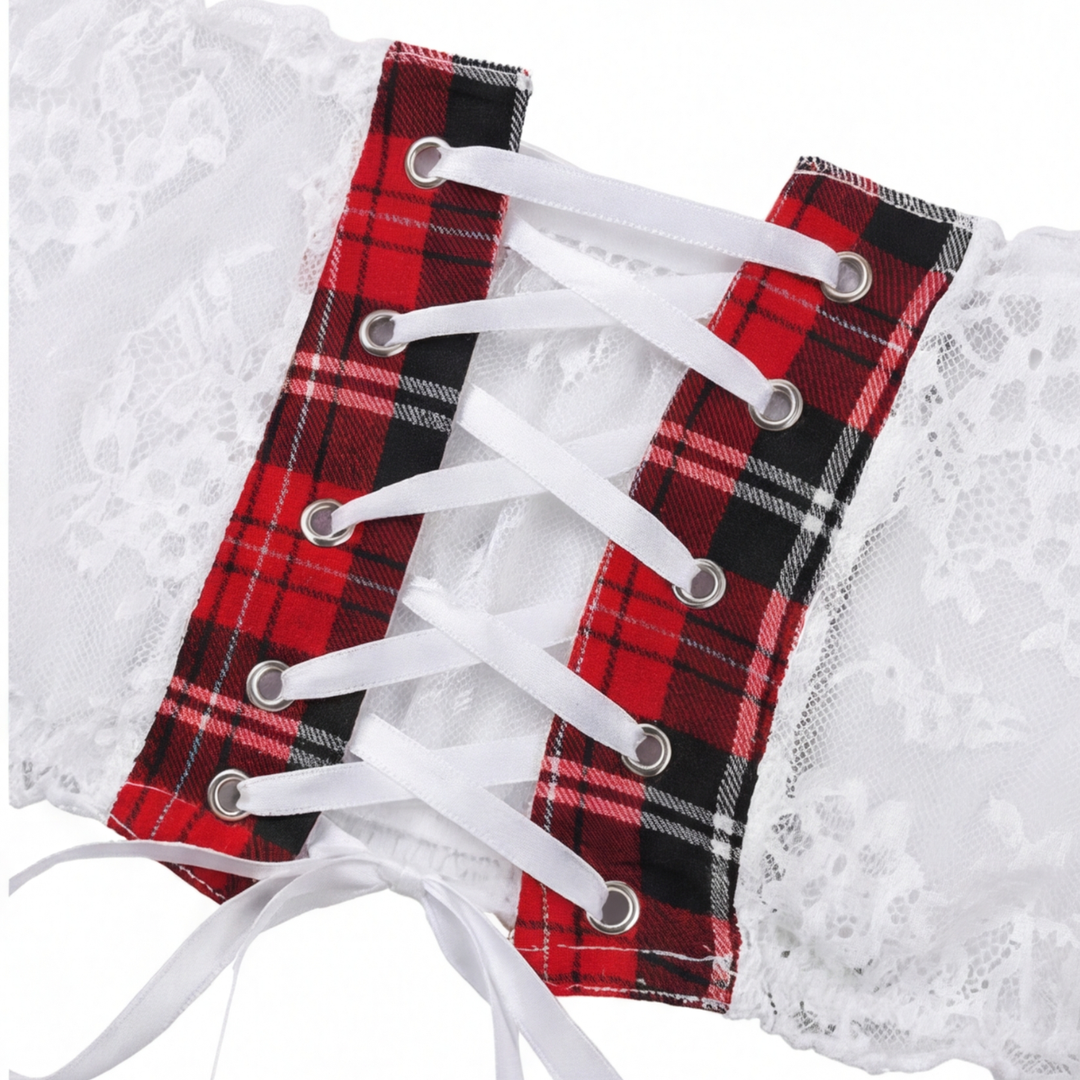 Coquette – Playful Schoolgirl Lace Lingerie Set