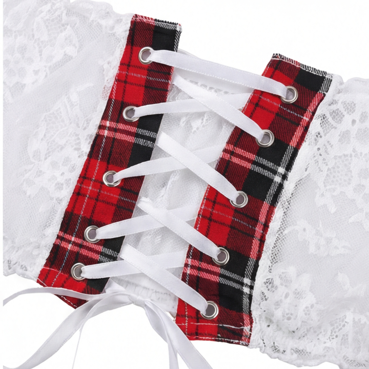 Coquette – Playful Schoolgirl Lace Lingerie Set