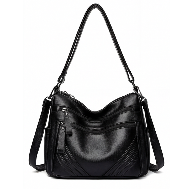 Carria - Soft Leather Multi Pocket Shoulder Bag