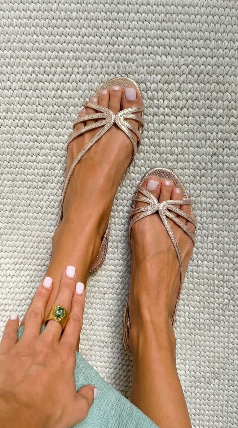 Serafina - Golden Sandals Summer Essence